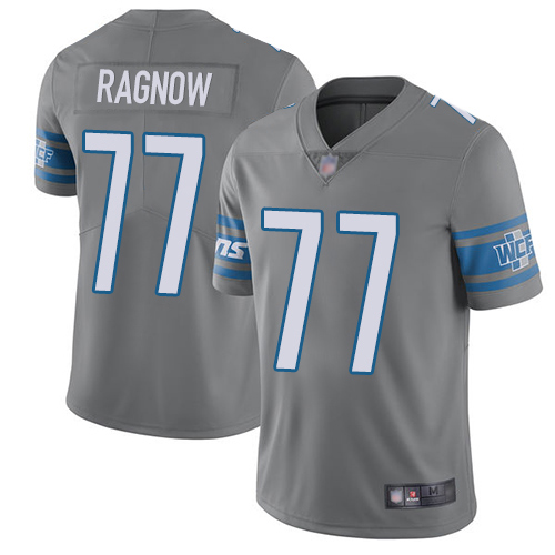 Detroit Lions Limited Steel Men Frank Ragnow Jersey NFL Football #77 Rush Vapor Untouchable